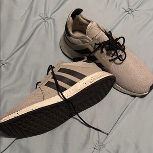 Adidas Men's Beige and Black Sneakers